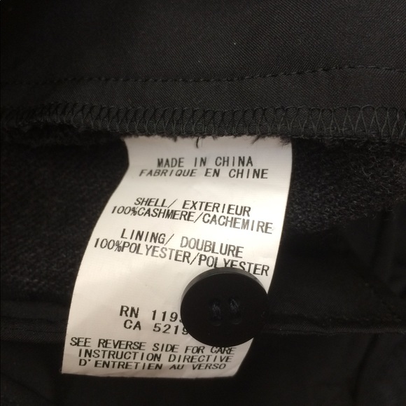 Helmut Lang cashmere flannel wide leg trousers charcoal gray size 2 - Picture 7 of 7